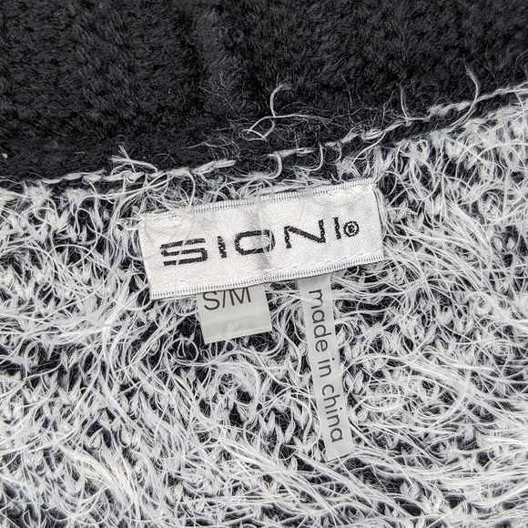 SIONI Mixed Print Sweater Cardigan Jacket Vest Size Small / Medium - Picture 8 of 8